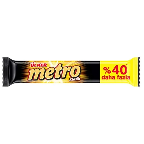 شکلات مترو با مغز بادام و کارامل و روکش کاکائو اولکر %40 - 50.4 گرم
