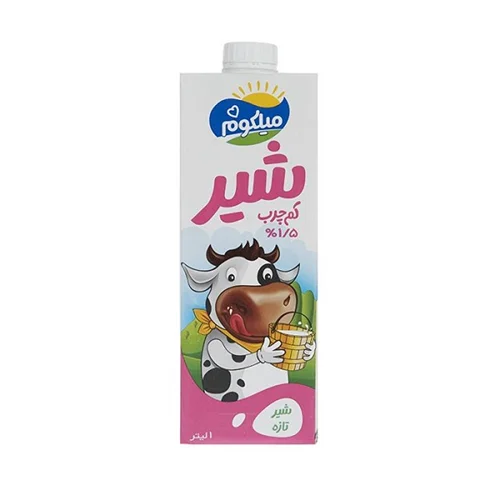 شیر قوطی کم چرب میلکوم میهن 1 لیتر